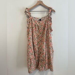 Universal Thread Floral Mini Dress - Pink and Green